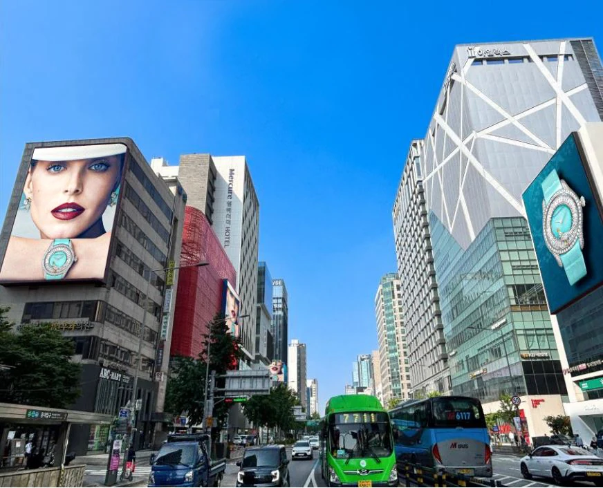 홈 S4 BILLBOARD — 도심 빌딩 대형 전광판 2면